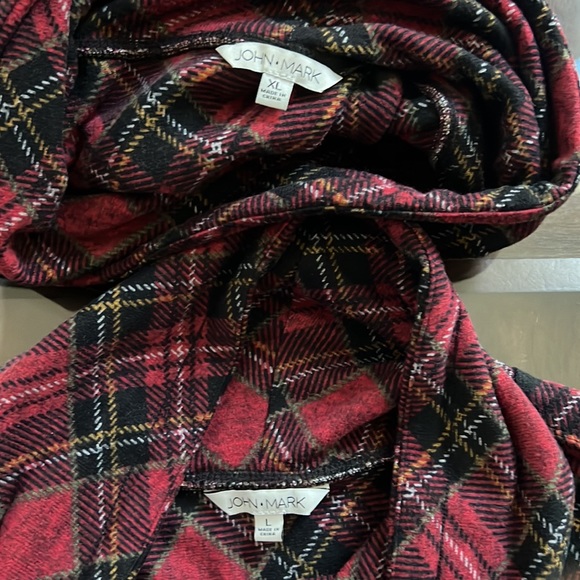 John Mark plaid drawstring cowl neck tunic - Picture 10 of 11